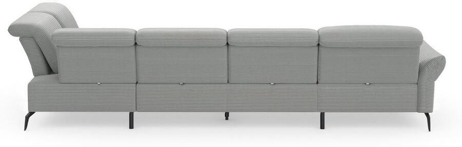 INOSIGN Zithoek Coco U-vorm Verstelbare zitdiepte armleuning en hoofdeind cordbekleding poothoogte 15 cm - Foto 7