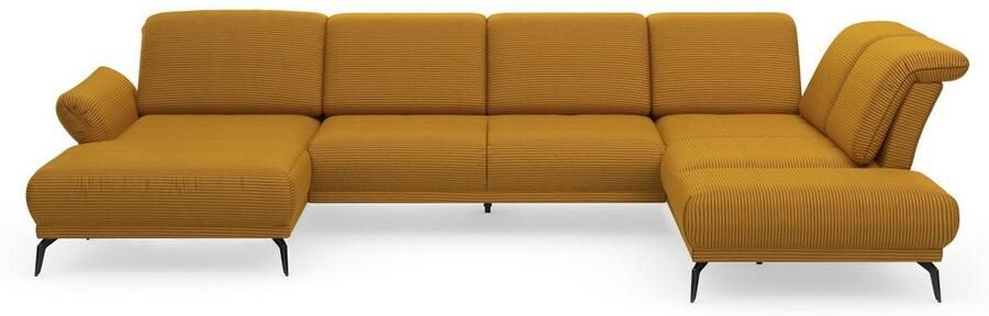 INOSIGN Zithoek Coco U-vorm Verstelbare zitdiepte armleuning en hoofdeind cordbekleding poothoogte 15 cm - Foto 9