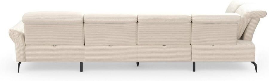 INOSIGN Zithoek Coco U-vorm Verstelbare zitdiepte armleuning en hoofdeind cordbekleding poothoogte 15 cm - Foto 8