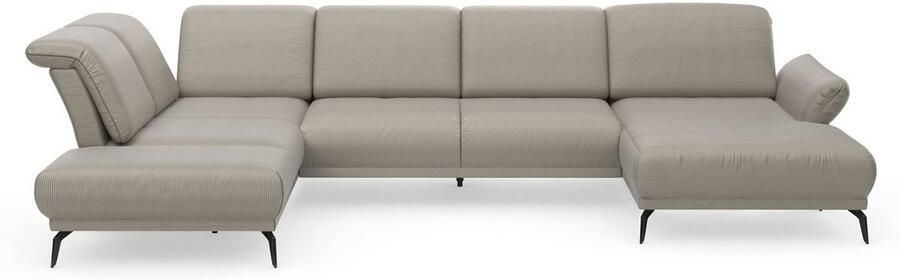 INOSIGN Zithoek Coco U-vorm Verstelbare zitdiepte armleuning en hoofdeind cordbekleding poothoogte 15 cm - Foto 8