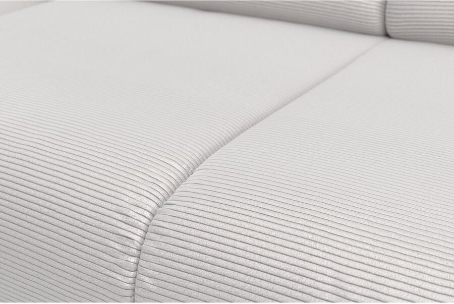 INOSIGN Zithoek Coco U-vorm Verstelbare zitdiepte armleuning en hoofdeind cordbekleding poothoogte 15 cm - Foto 4