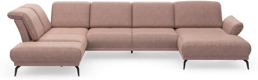 INOSIGN Zithoek Coco U-vorm Verstelbare zitdiepte armleuning en hoofdeind cordbekleding poothoogte 15 cm - Foto 8