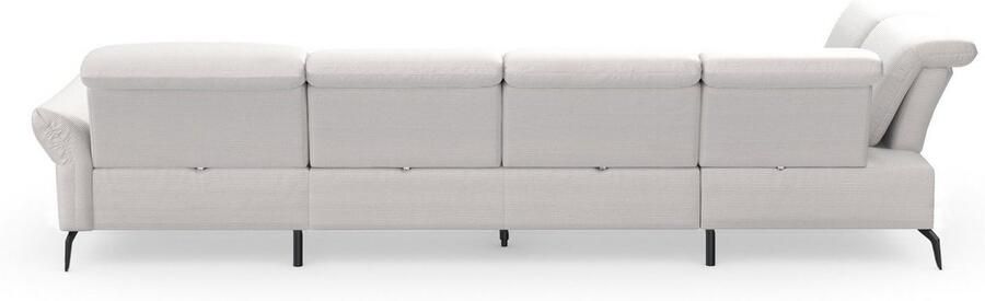 INOSIGN Zithoek Coco U-vorm Verstelbare zitdiepte armleuning en hoofdeind cordbekleding poothoogte 15 cm - Foto 8