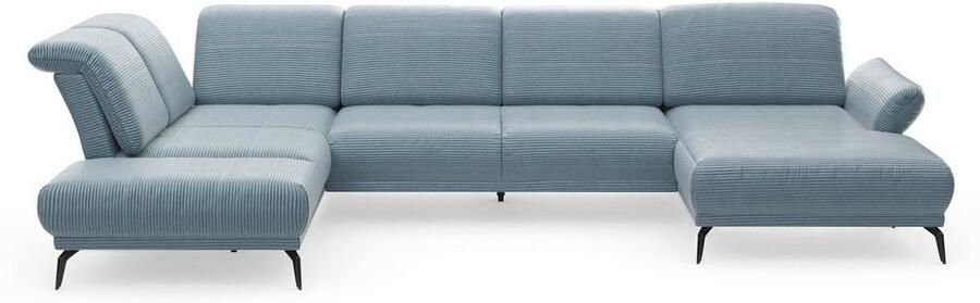 INOSIGN Zithoek Coco U-vorm Verstelbare zitdiepte armleuning en hoofdeind cordbekleding poothoogte 15 cm - Foto 8