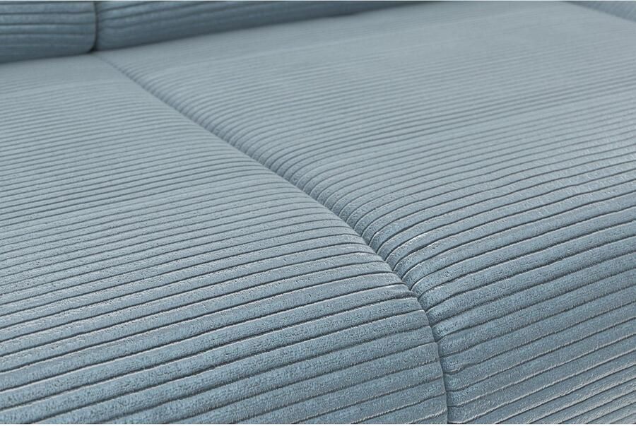 INOSIGN Zithoek Coco U-vorm Verstelbare zitdiepte armleuning en hoofdeind cordbekleding poothoogte 15 cm - Foto 4