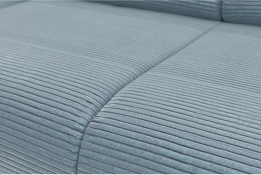 INOSIGN Zithoek Coco U-vorm Verstelbare zitdiepte armleuning en hoofdeind cordbekleding poothoogte 15 cm - Foto 4