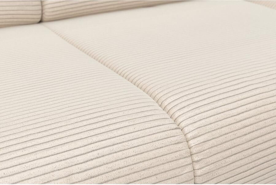 INOSIGN Zithoek Coco U-vorm Verstelbare zitdiepte armleuning en hoofdeind cordbekleding poothoogte 15 cm - Foto 4