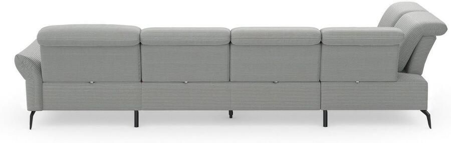 INOSIGN Zithoek Coco U-vorm Verstelbare zitdiepte armleuning en hoofdeind cordbekleding poothoogte 15 cm - Foto 7