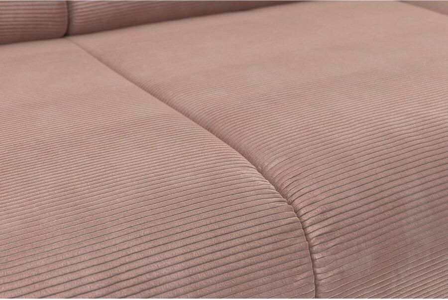 INOSIGN Zithoek Coco U-vorm Verstelbare zitdiepte armleuning en hoofdeind cordbekleding poothoogte 15 cm - Foto 4