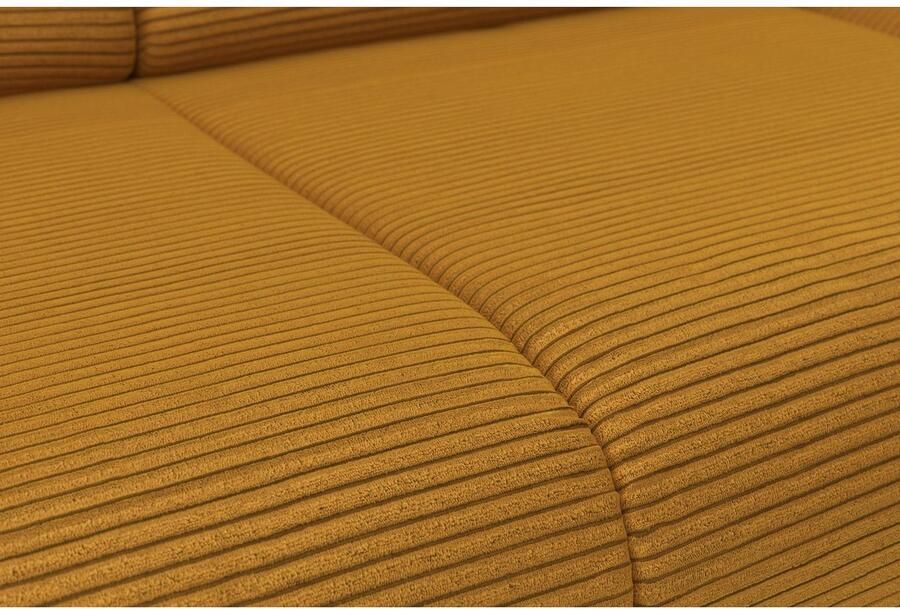 INOSIGN Zithoek Coco U-vorm Verstelbare zitdiepte armleuning en hoofdeind cordbekleding poothoogte 15 cm - Foto 4