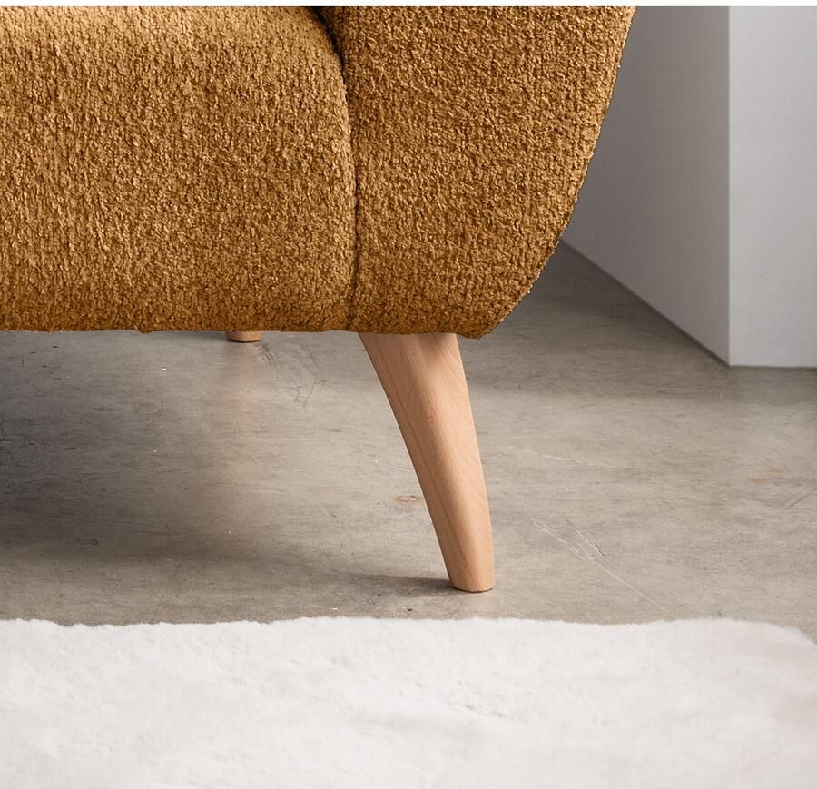 INOSIGN 3-zitsbank twee verschillende pootkleuren naar keuze