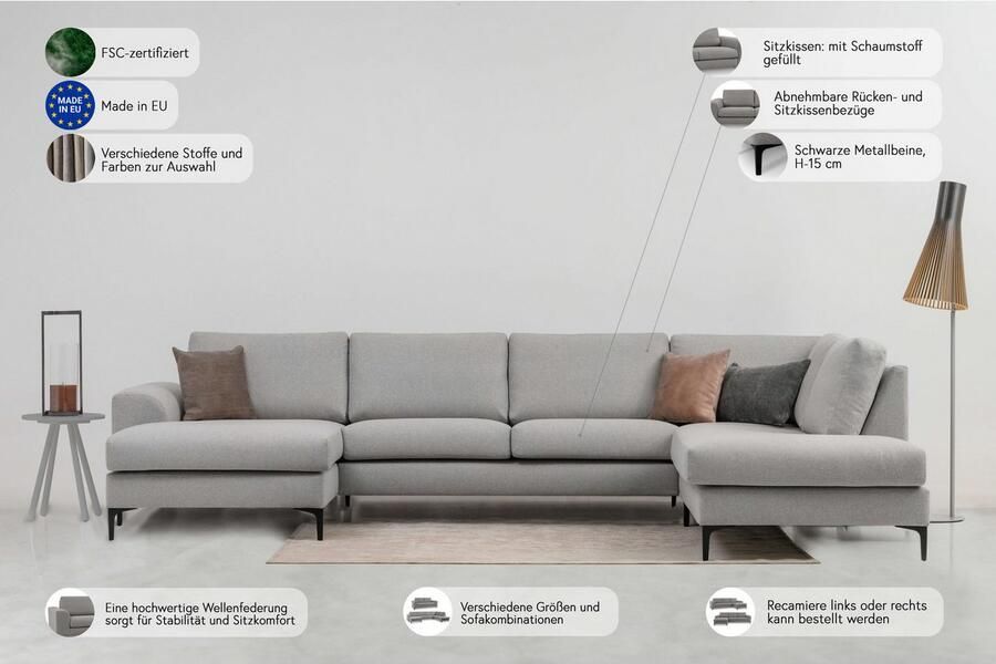 INOSIGN Zithoek Henry met metalen poten in een modern design - Foto 2