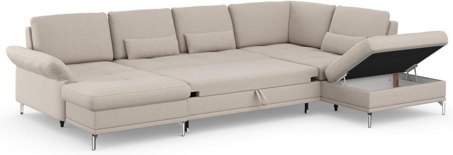 INOSIGN Zithoek Palm Beach U-vorm Binnenvering met zitdiepteverstelling naar keuze met slaapfunctie - Foto 9