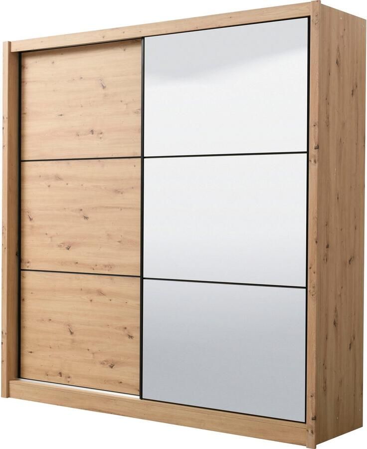 INOSIGN Zweefdeurkast Navara kledingkast met spiegel linnenkast garderobe met royale binnenuitrusting fsc -gecertificeerd in 3 breedtes - Foto 9