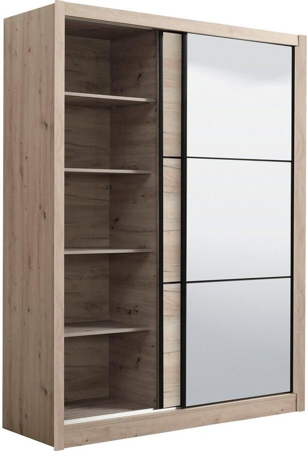 INOSIGN Zweefdeurkast Navara kledingkast met spiegel linnenkast garderobe met royale binnenuitrusting fsc -gecertificeerd in 3 breedtes - Foto 10