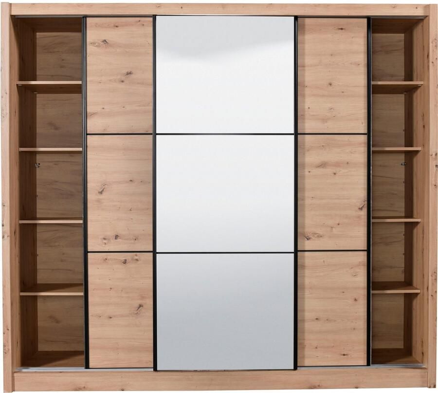 INOSIGN Zweefdeurkast Navara kledingkast met spiegel linnenkast garderobe met royale binnenuitrusting fsc -gecertificeerd in 3 breedtes - Foto 8