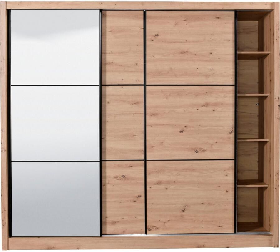 INOSIGN Zweefdeurkast Navara kledingkast met spiegel linnenkast garderobe met royale binnenuitrusting fsc -gecertificeerd in 3 breedtes - Foto 4