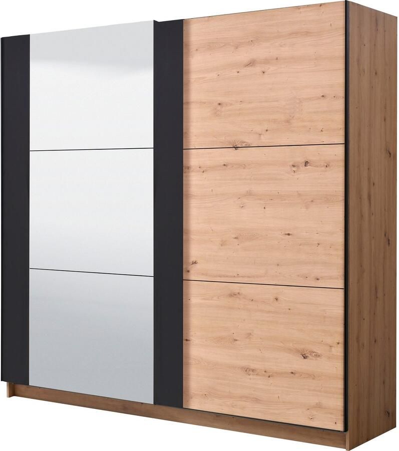 INOSIGN Zweefdeurkast Sardinia kledingkast met spiegel FSC -gecertificeerd inclusief binnenindeling 217x210x62 5 cm abs beschermranden - Foto 7