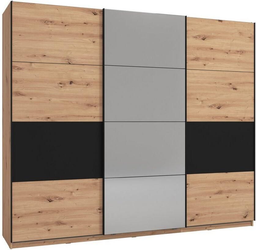 INOSIGN Zweefdeurkast Sardinia kledingkast met spiegel gemaakt in Europa veel opbergruimte door royale binneninrichting 170 of 262 cm breed - Foto 2