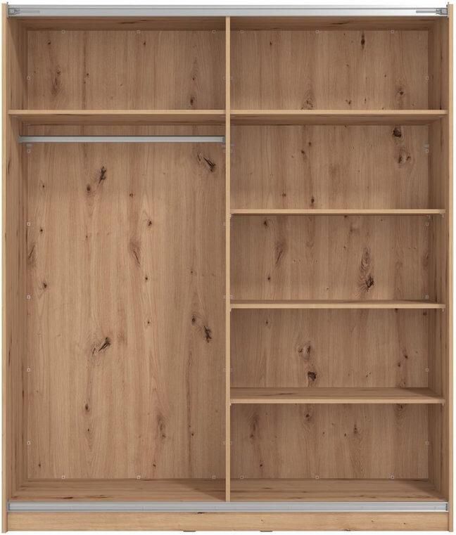 INOSIGN Zweefdeurkast Sardinia kledingkast met spiegel gemaakt in Europa veel opbergruimte door royale binneninrichting 170 of 262 cm breed - Foto 5