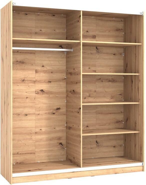 INOSIGN Zweefdeurkast Sardinia kledingkast met spiegel gemaakt in Europa veel opbergruimte door royale binneninrichting 170 of 262 cm breed - Foto 8