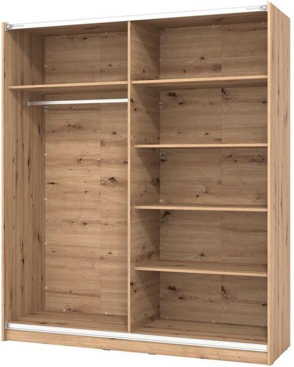 INOSIGN Zweefdeurkast Sardinia kledingkast met spiegel gemaakt in Europa veel opbergruimte door royale binneninrichting 170 of 262 cm breed - Foto 7