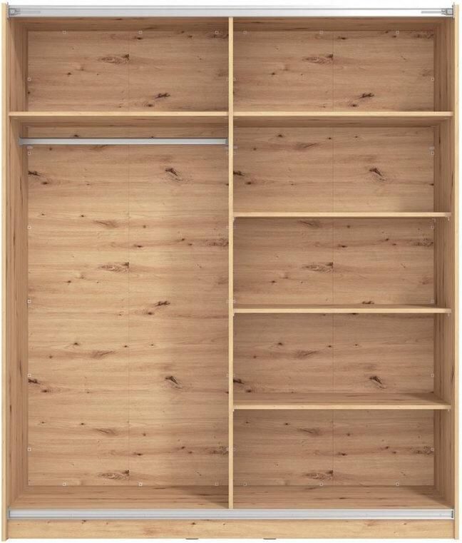 INOSIGN Zweefdeurkast Sierra klassieke kledingkast linnenkast 179 of 217 cm breed met volledige binnenindeling fsc -gecertificeerd houtmateriaal - Foto 5