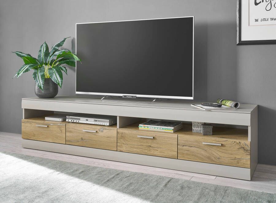 INOSIGN Tv-meubel SCARA met applicatie tineiken decor breedte 200 cm met soft-closefunctie