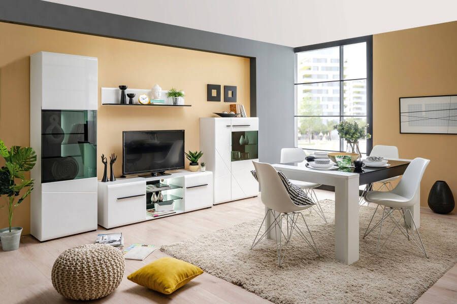 INOSIGN Wandmeubel Trentino inclusief vitrinekast lowboard highboard wandplank en commode (set 5-delig) - Foto 18