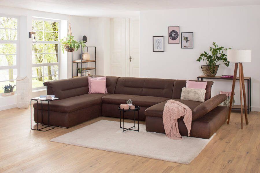 INOSIGN Zithoek Avesa U-vorm Naar keuze met verstelbare armleuningen en slaapfunctie bxdxh: 355x216x80cm