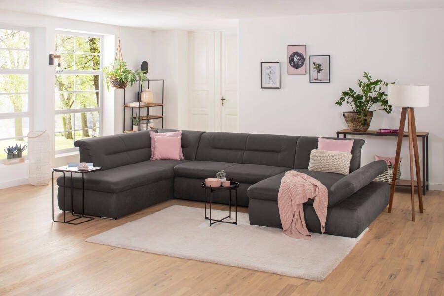 INOSIGN Zithoek Avesa U-vorm Naar keuze met verstelbare armleuningen en slaapfunctie bxdxh: 355x216x80cm
