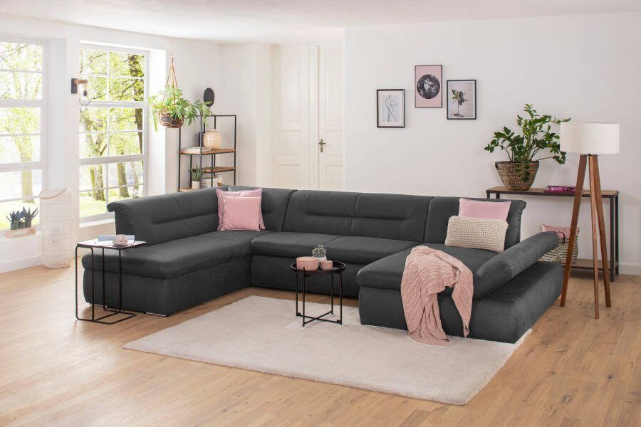 INOSIGN Zithoek Avesa U-vorm Naar keuze met verstelbare armleuningen en slaapfunctie bxdxh: 355x216x80cm