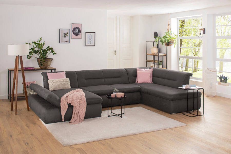 INOSIGN Zithoek Avesa U-vorm Naar keuze met verstelbare armleuningen en slaapfunctie bxdxh: 355x216x80cm