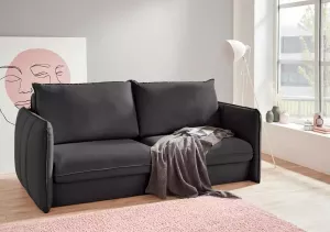 INOSIGN Zithoek Tiny Mike Veranderbare sofa: 2 hockers in bank geïntegreerd kunnen apart worden gezet met opstaande naad en fijne stiksels zitbreedte 120 cm (3-delig)