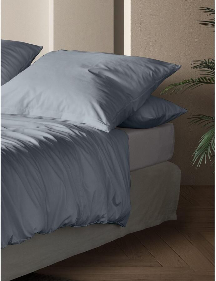 Irisette Overtrekset Premium satijnen beddengoed Parijs hoogwaardige uni premium beddengoed met rits 100% katoen