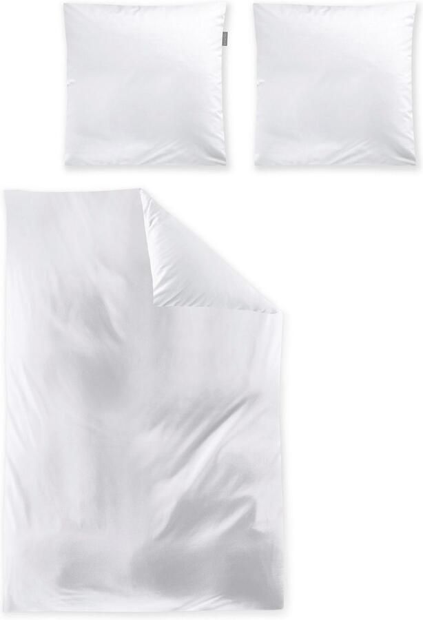 Irisette Overtrekset Premium satijnen beddengoed Parijs hoogwaardige uni premium beddengoed met rits 100% katoen - Foto 2