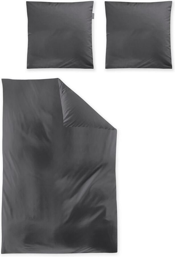 Irisette Overtrekset Premium satijnen beddengoed Parijs hoogwaardige uni premium beddengoed met rits 100% katoen - Foto 4