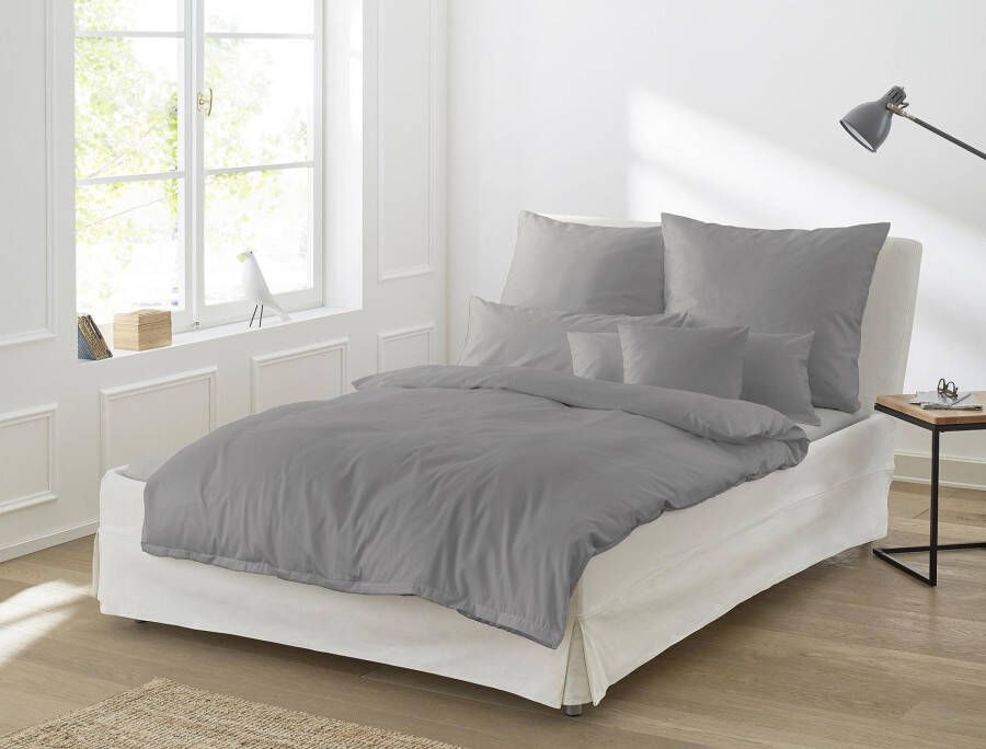 Irisette Overtrekset Premium satijnen beddengoed Parijs hoogwaardige uni premium beddengoed met rits 100% katoen - Foto 5