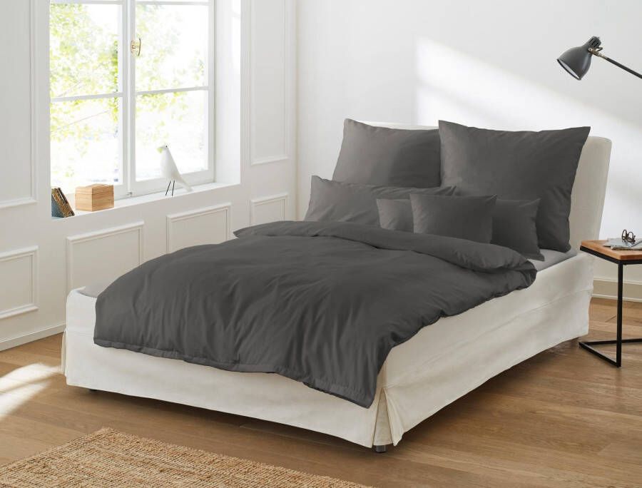 Irisette Overtrekset Premium satijnen beddengoed Parijs hoogwaardige uni premium beddengoed met rits 100% katoen - Foto 2