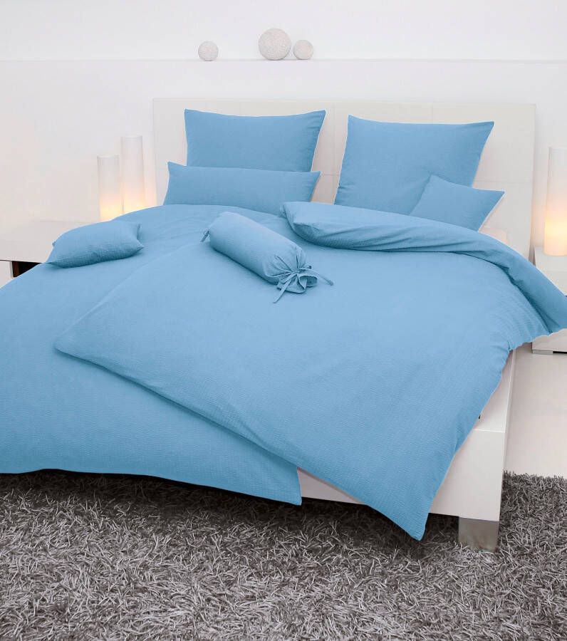 Janine Overtrekset PIANO 0125 77 met rits 100% katoen effen bedlinnen met veel textuur