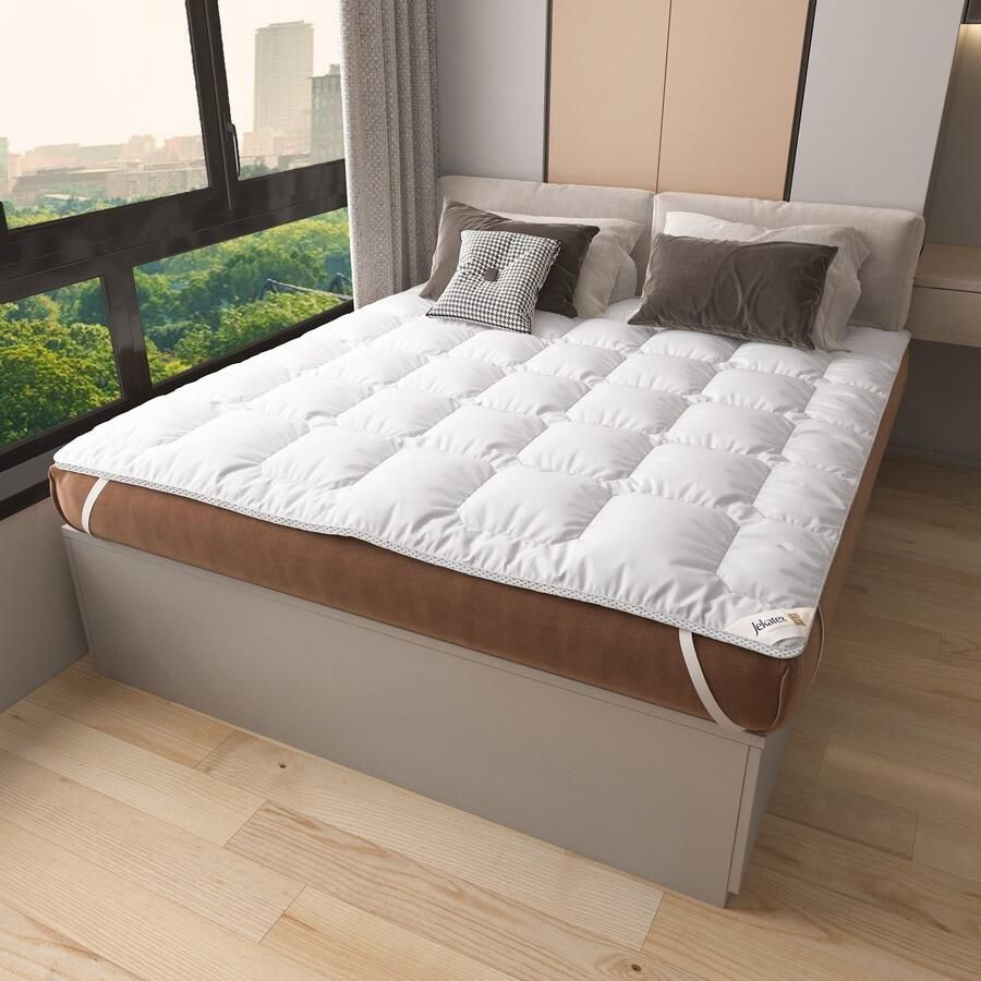 Vitality Pur Duo-Bed Matrastopper – 100x200 cm Vochtregulerende topper – Rondom Elastiek Ademend & Wasbaar - Foto 3