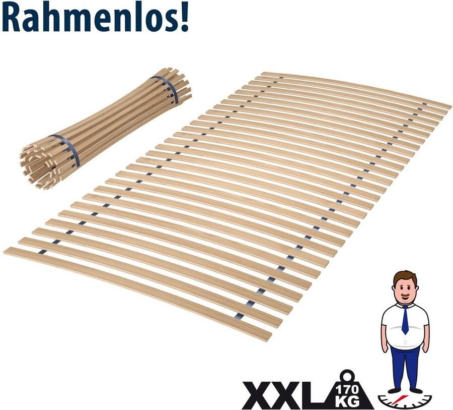 Jekatex Oprolbare lattenbodem Basis Comfort in 90x200 cm en andere maten verkrijgbaar (1 stuk) - Foto 3