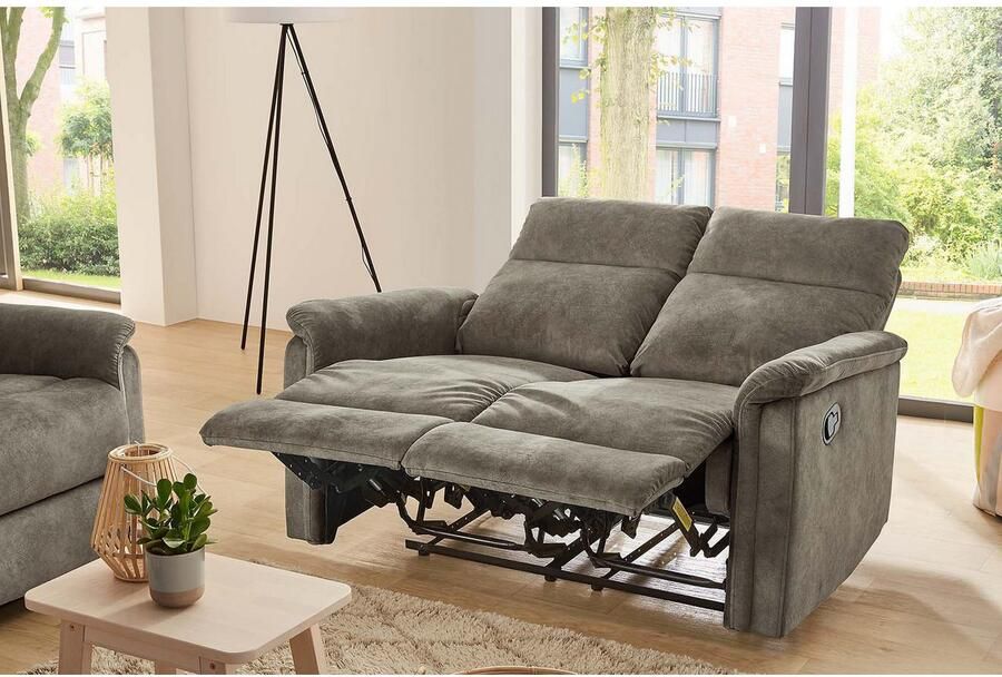 Jockenhöfer Gruppe 2-zitsbank Amrum Ligfunctie met halfautomatische relaxfunctie TFK bekleding - Foto 5