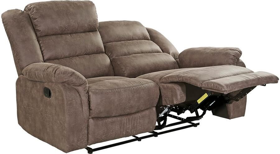 Jockenhöfer Gruppe 2-zitsbank Cleveland Met ligfunctie door halfautomatische relaxfunctie verend systeem-bekleding - Foto 6