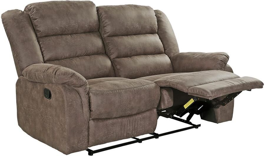 Jockenhöfer Gruppe 2-zitsbank Cleveland Met ligfunctie door halfautomatische relaxfunctie verend systeem-bekleding - Foto 5