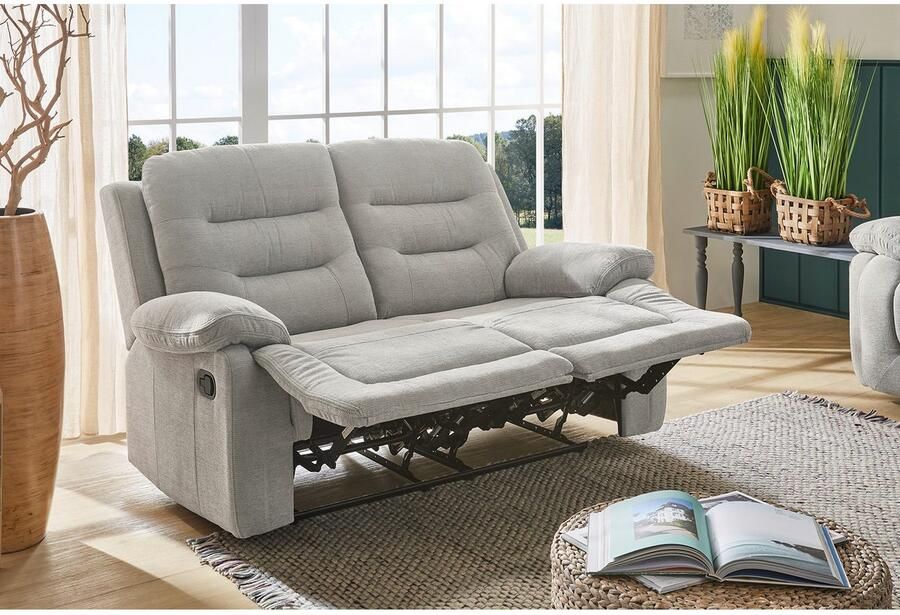 Jockenhöfer Gruppe 2-zitsbank Sylt Met ligfunctie door halfautomatische relaxfunctie verend systeem-bekleding - Foto 2