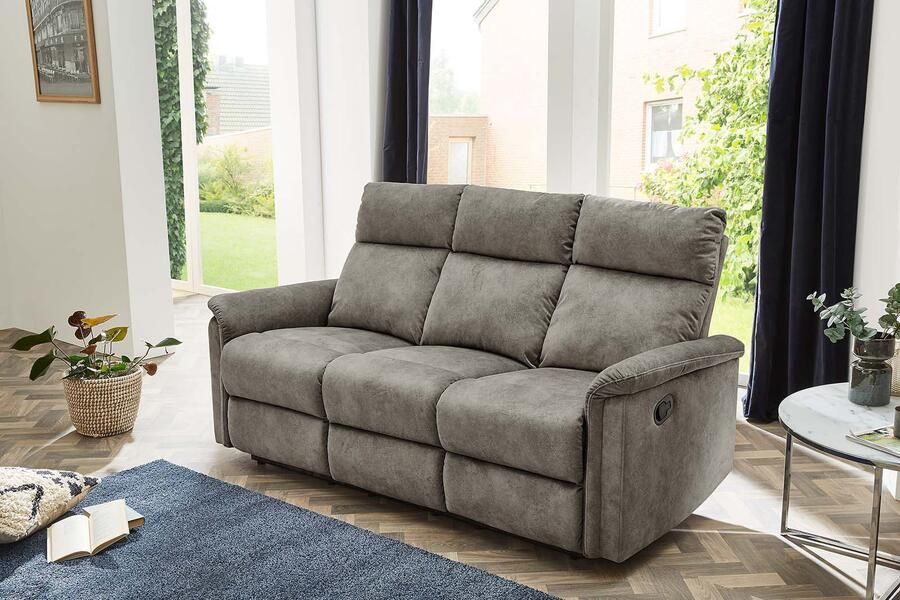 Jockenhöfer Gruppe 3-zitsbank Amrum Ligfunctie met halfautomatische relaxfunctie TFK bekleding - Foto 9