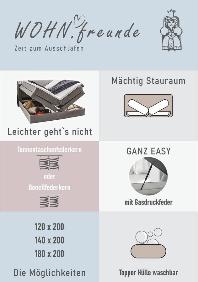 Jockenhöfer Gruppe Boxspring Amira OTTOs Choice! Topseller met bedkist en topper - Foto 8