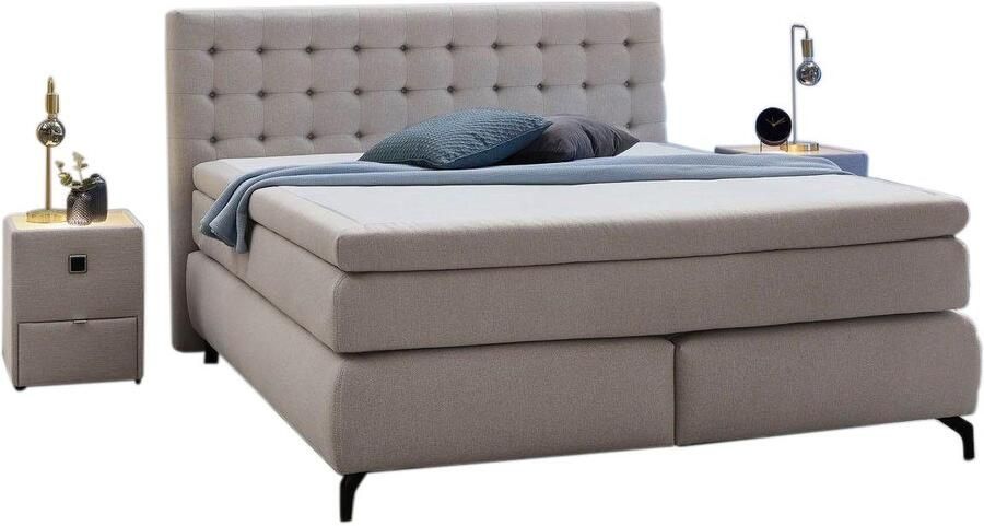 Jockenhöfer Gruppe Boxspring Jessica inclusief 9cm koudschuim topper en 7-zones ttfk-matras (h3 h4 of h4) ligvlak 180x200cm - Foto 3