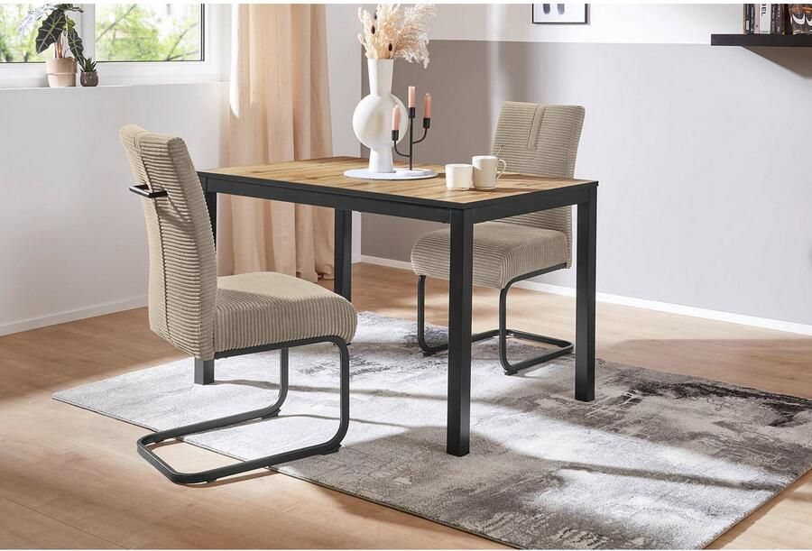 Jockenhöfer Gruppe Eettafel Barista uitrekbaar in twee maten ruimtebesparend metalen onderstel - Foto 2